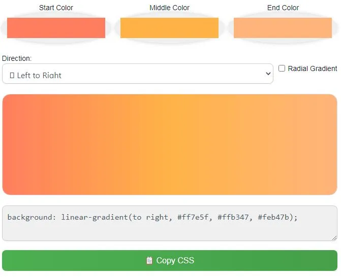 Gradient CSS Generator